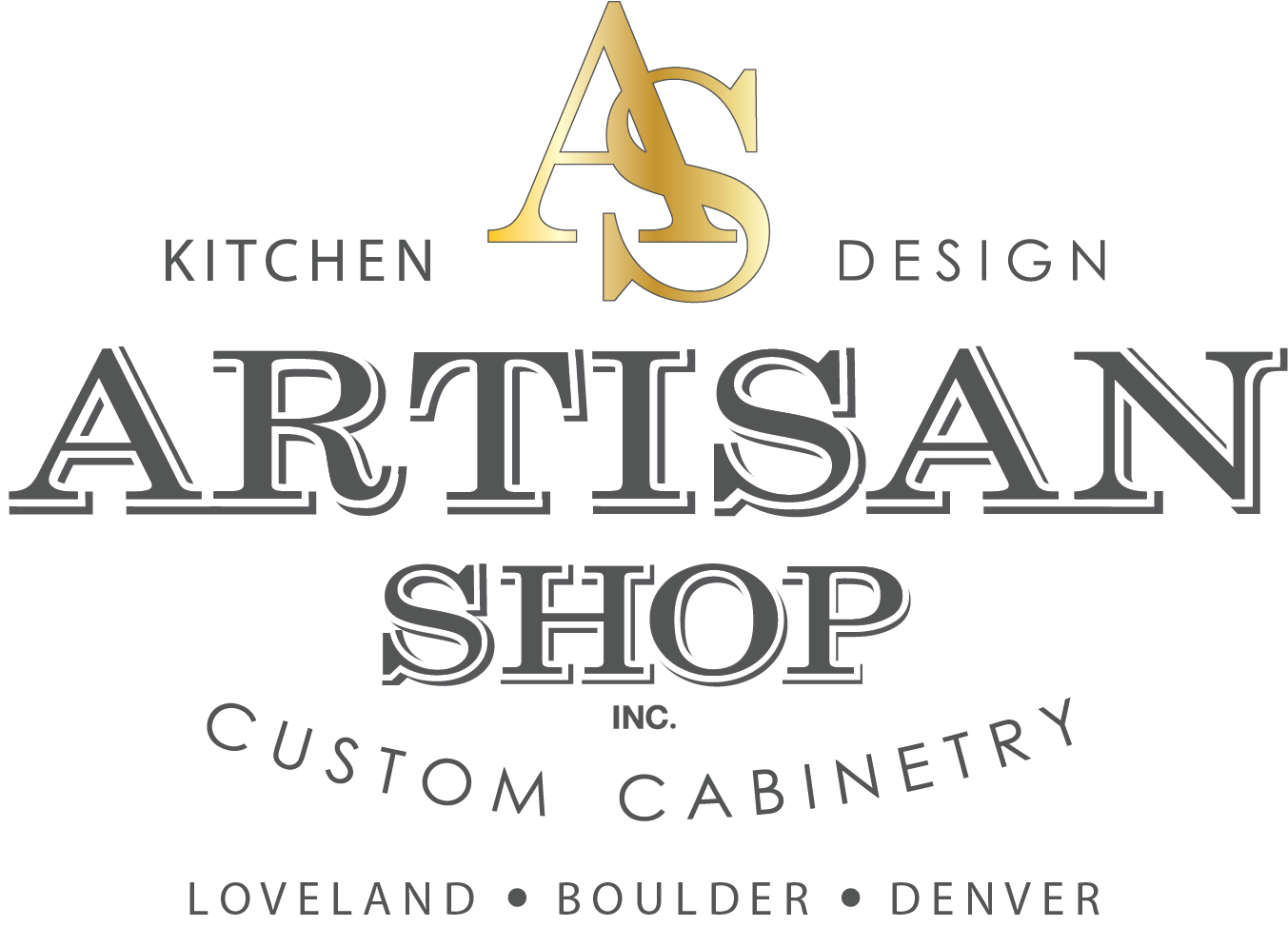 AS Logo 2026 Transparent The Artisan Shop Kitchen Design and Custom Cabinetry in Loveland, Boulder, and Denver