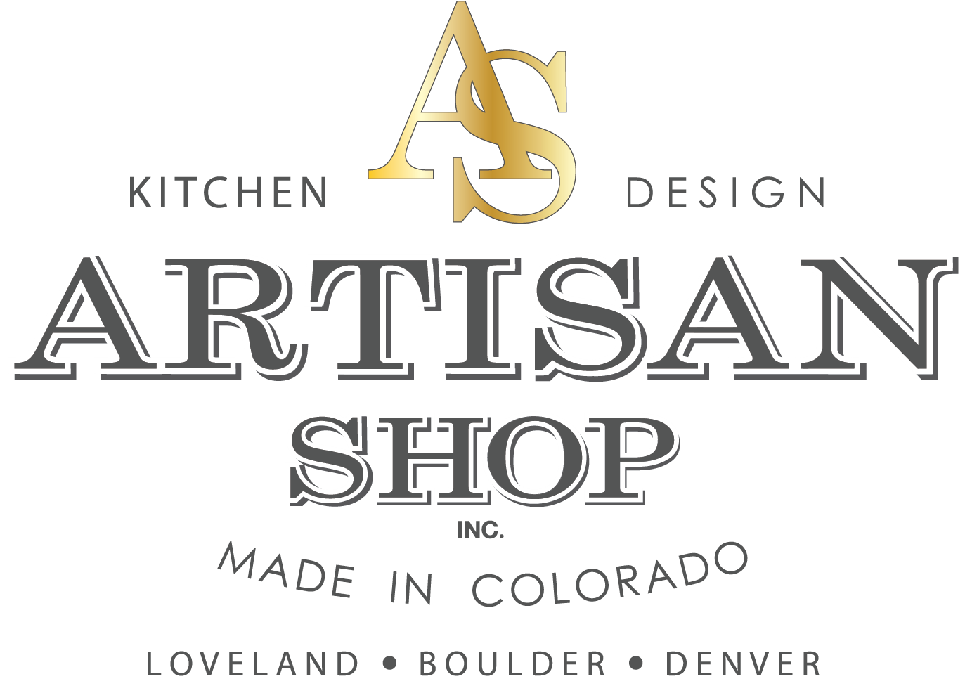 AS Logo 2026 Transparent The Artisan Shop Kitchen Design and Custom Cabinetry in Loveland, Boulder, and Denver